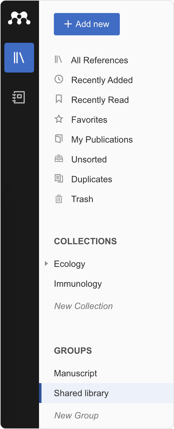Mendeley Sidebar